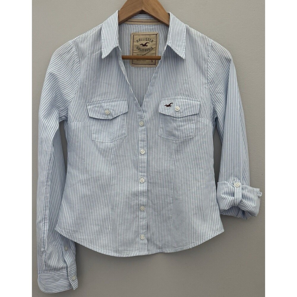 Hollister "Oxford Icon Shirt" Size Small Button Down Slim Fit 100% Cotton - Picture 2 of 14